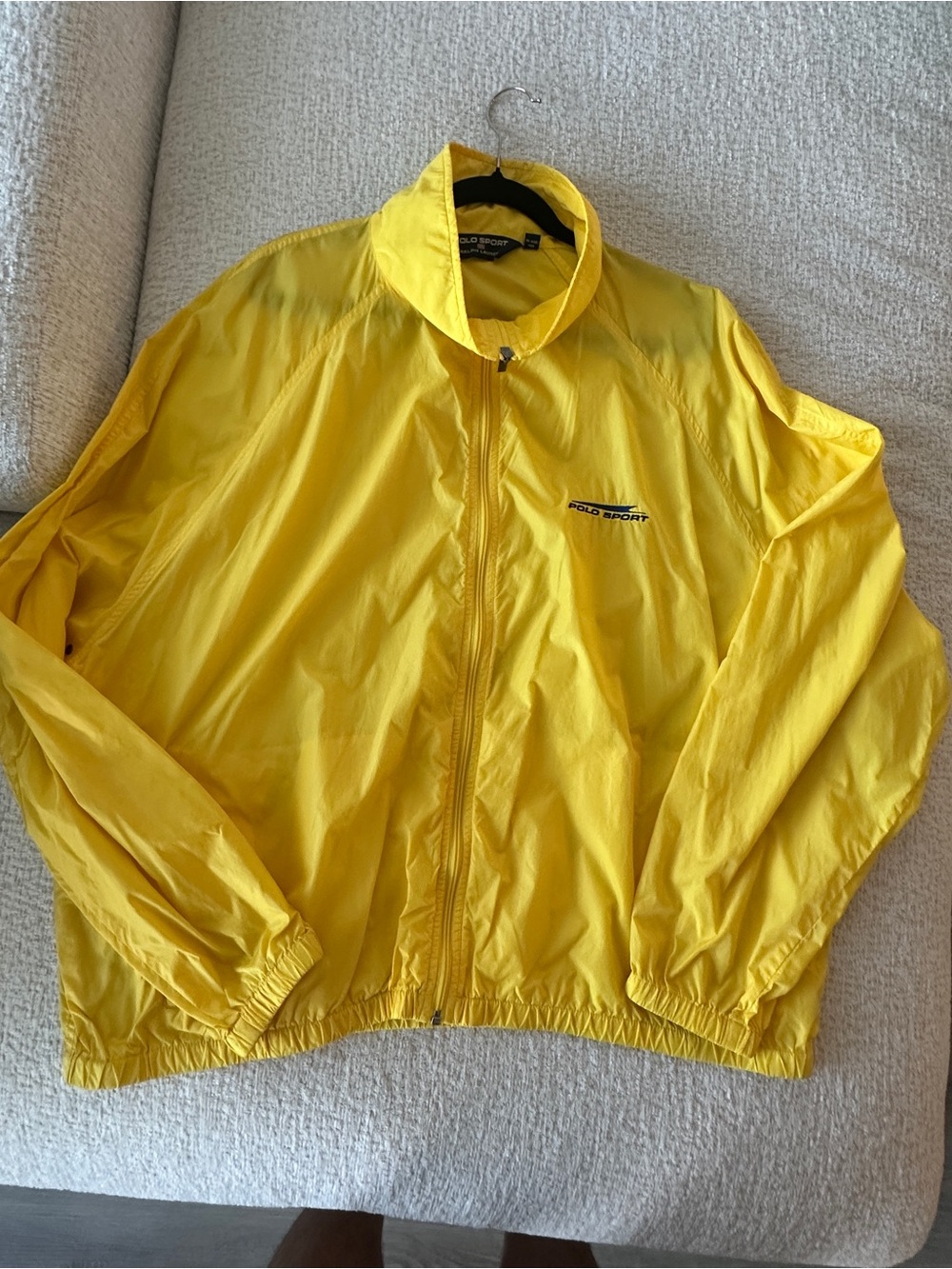 Vintage 90s Polo Sport by Ralph Lauren Yellow Windbreaker Jacket